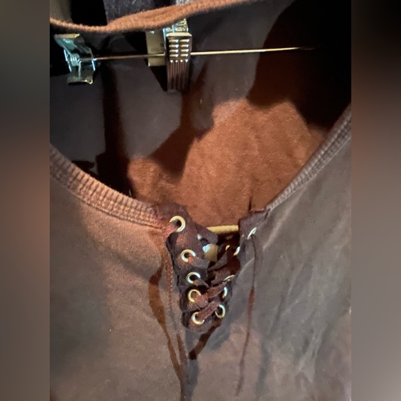 brown tied top - Picture 2 of 3